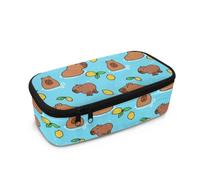 Yspwyqan Astuccio portamatite multi-slot leggero e spazioso astuccio per matite forniture per aula grande astuccio pop per matite regalo per bambini per il ritorno a scuola, Limone Capibara, Taglia