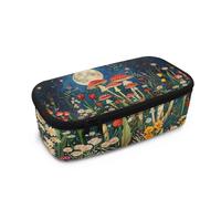Yspwyqan Astuccio portamatite multi-slot leggero e spazioso astuccio per matite forniture per aula grande astuccio pop per matite regalo per bambini per il ritorno a scuola, Stampa Funghi Fiori