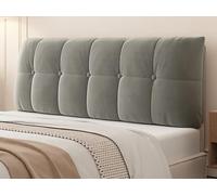 YSPZDQ Copri Testata Letto Matrimoniale Infoltisce ed Elastico, Tutto Incluso Decorazione Copri Testiera Letto Flanella Antipolvere per Letti Singoli, Matrimoniali o King Size(Gray-b,190 x 60cm)