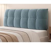 YSPZDQ Copri Testata Letto Matrimoniale Infoltisce ed Elastico, Tutto Incluso Decorazione Copri Testiera Letto Flanella Antipolvere per Letti Singoli, Matrimoniali o King Size(Blue,180 x 60cm)