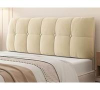 YSPZDQ Copri Testata Letto Matrimoniale Infoltisce ed Elastico, Tutto Incluso Decorazione Copri Testiera Letto Flanella Antipolvere per Letti Singoli, Matrimoniali o King Size(Yellow,190 x 60cm)