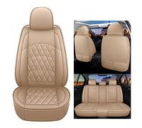 YSQIFBABD Copertura di Sede dell'automobile in Pelle per Hyundai I30 Ix35 per Creta Kona I40 Solaris I20 per Tucson 2019 2021 per Santa Fe per Elantra per Accent Coprisedili Protezione Sedile(Beige)