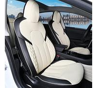 YSQIFBABD Coprisedili per Auto Set per Tesla per Model 3 2017-2022 Interni Personalizzati in Pelle Personalizzata Cuscino Protector Decor Coprisedili Protezione Sedile(Black White)