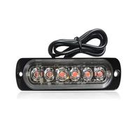 YSQIFBABD direzione dinamici 1X Luce Avvertimento Stroboscopica A LED Camion Polizia 6SMD Griglia Barra Luminosa Lampeggiante Laterale Lampada Segnalazione Rimorchio Semaforo Ambra 12V 24V(Giallo)