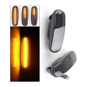 YSQIFBABD direzione dinamici 2 pezzi di indicatori di direzione dinamici a LED luci di posizione laterali ripetitori per Citroen per Nemo 2008-2019(Dynamic Smoked)