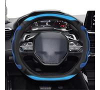 YSQOFD Copri Volante per Peugeot 2008 I II 2013-2022 Coprivolante Auto in Pelle PU Gel Silice 3D Antiscivolo Massaggio Accessori Interni Auto Copertura Volante Auto(B-Blu)