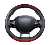 YSQOFD Copri Volante per Peugeot 308 2014-2020 II T9 308 SW 308 CC Coprivolante per Auto in Fibra Carbonio + Pelle PU Accessori Interni Auto Copertura Volante Auto(Rosso)