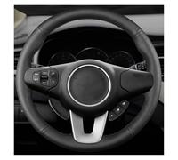 YSQOFDNFD Coprivolante Auto Coprivolante per Auto in Vera Pelle Cucito A Mano per Kia per Carens 2012 2013 2014 2015 2016 2017 2018 2019 Accessori per Auto Copri Volante(Filo Nero)