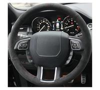 YSQOFDNFD Coprivolante Auto per Land per Rover per Range per Rover per Evoque 2012-2018 Coprivolante per Auto in Treccia Coprivolante in Pelle Scamosciata Copri Volante(Red Thread)