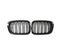 YSQOFDNFD Griglia Front Grille 1 Paio Griglie Anteriori Doppia Barra ABS Nero Lucido per BMW E46 Serie 3 320i 323i 325i 328i 330i 4 Porte 1999 2000 2001 Front Mesh