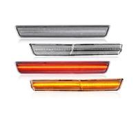 YSQOJF Indicatore di direzione 4 Luci Di Posizione Anteriori E Posteriori LED Indicatori Direzione Lenti Fumé Per Dodge Per Challenger Widebody 2018-2022(Clear)