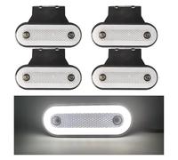 YSQOJF Indicatori direzione dinamici 4 Luci Posizione Laterali A LED Camion 12V 24V Luci Segnalazione Ingombro 20SMD Montaggio Su Rimorchio Accessori Camion Per Scania(White A)