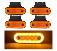 YSQOJF Indicatori direzione dinamici 4 Luci Posizione Laterali A LED Camion 12V 24V Luci Segnalazione Ingombro 20SMD Montaggio Su Rimorchio Accessori Camion Per Scania(Yellow A)