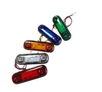 YSQOJF Indicatori direzione dinamici 5 Pezzi 12V 24V 3 LED Luce Segnalazione Laterale Esterna Ovale Segnale Ingombro Lampada Camion Rimorchio Accessori Camion Per Scania(Blu)