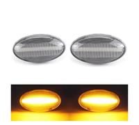 YSQOJF Indicatori direzione dinamici Per Mini Per Cooper Per R50 Lente Trasparente Fumé Luci Posizione Laterali A LED Indicatori Direzione Luci Dinamiche Color Ambra(Clear Normal Amber)