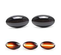 YSQOJF Indicatori direzione dinamici Per Mini Per Cooper Per R50 Lente Trasparente Fumé Luci Posizione Laterali A LED Indicatori Direzione Luci Dinamiche Color Ambra(Smoked Dynamic Amber)