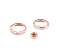 YSQOJF Interni Accessorio per Range per Rover per Velar Lega Alluminio Aria Condizionata Centralizzata Volume Manopole Anello Finitura Interna Pannello Trim(Rose Gold)