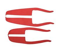 YSQOJF per Tesla per Model 3 per Model3 2021 Maniglia per Porta Interna per Auto Lato Pelle Scamosciata Pelliccia Adesivo Ecorativo Interni AUT Maniglia Interna Auto(M3-GMO1 Red)