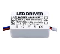YSSMAO Driver LED 300mA 1-3W 4-7W 8-12 W 18-25W 36W 36W 300mA LED Alimentatore Adapt unità AC85-265V Driver di trasformatori a LED AC85-265V Driver per LED,7w