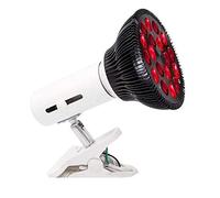 YSSMAO Luce infrarossa Terapia 54W Red Light Lampada con Morsetto Regolabile Therapy 18 LED Dispositivo 660 NM / 850 NM Near Infrared LED Rosso per la Pelle e Dolore,Light Bulb with Bracket