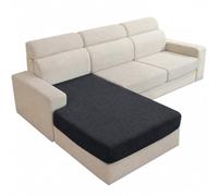 YSTELLAA Copricuscini Elasticizzati, Chaiselongue, Grigio Scuro | Copricuscini Separati per Divano, Universali, Decorativi e Protettivi per Soggiorno