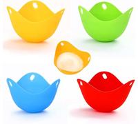 YSTrillion 4 Pezzi Silicone Egg Poacher,Tazze per Uova Antiaderente In Camicia,Silicone Cuocitore per Uova in Camicia Tazze per Forno a Microonde,Vapore,Pentole