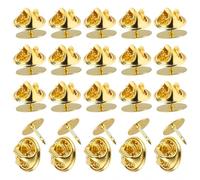 YSTrillion Frizione per Pin Farfalla,50 Pairs Chiusure a Farfalla con Vuoto,Butterfly Clutch Tie Tacks per Artigianato e Gioielli Making (Oro)