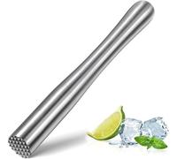 YSTrillion Pestello da Cocktail,22.5 cm Cocktail Muddler,Pestello in Acciaio Inossidabile,Limone Schiacciapatate per Tritare Cubetti di Ghiaccio