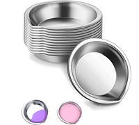 YSTrillion Tavolozze per Pittura 12 Pezzi Rotondo Tavolozza Miscelazione,Tavolozza dei Colori della Pittura in Acciaio Inossidabile per Pittura Artista,Acquerelli(5 * 5 * 1,5 cm)