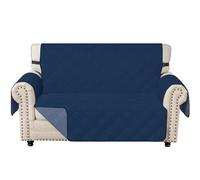 Ystyle Copridivano 2 Posti con Braccioli, Blu Berlino + Grigio Blu | Reversibile Copri Divano Antigraffio Per Gatto Gatto, Copertura Divano Trapuntato Doppio Lato Bicolore, Universale Sofa Cover