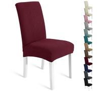 Ystyle Coprisedie con Schienale 6 Pezzi, Elasticizzato Copri Sedie Soggiorno Cucina, Fodere per Sedia Morbido Comodo Anti-Graffio, Facile da Pulire e Resistente, Lavabile Estraibile, Bordeaux