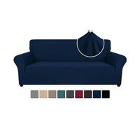 Ystyle Elasticizzato Copridivano 3 Posti con Braccioli, Blu | Copri Divano Antigraffio Gatto, Fodere Copridivani Antiscivolo Antimacchia Lavabile, Copripoltrona Bottom Con Elastica