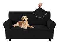 Ystyle Universale Copridivano 2 Posti con Braccioli, Nero | Copridivani Elastici, Copridivano Antigraffio Gatto Lavabile, Stretch Sofa Cover Antimacchia, Copertura Divano Antiscivolo