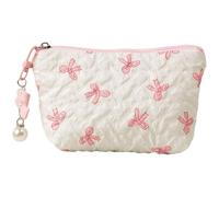 YSUY Piccola borsa per il trucco per borsa, graziosa borsa per il trucco, mini astuccio trapuntato per cosmetici, organizer rosa, piccola borsa da viaggio per il trucco, Rosa-2, alla moda