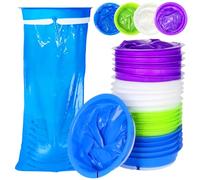 YSWOVUO 20 Pezzi Sacchetti Vomito da Viaggio, 1000ml Sacchetti Emesis ad Alta Densità, Vomit Bag con Bottoni Automatici, Borse per Nausea per Bambini Donne Incinte in Autobus Aerei Cinetosi da Viaggio