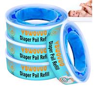 YSWOVUO 4 Ricariche Mangiapannolini Profumate | Compatibile con Maialino Foppapedretti, Angelcare & Litter Locker II | 7 Strati Antiodore (Non per Dress Up/XL/Classic XL/Fashion)