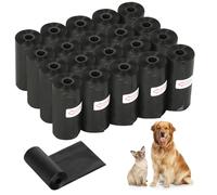 YSWOVUO 400 Pezzi Sacchetti Cane Cacca, 30x22cm Sacchetti Igienici per Cani, Robusto e Prova di Perdite Sacchetti per Cani, Portatile Bustine Cacca Cane per Interni ed Esterni, Nero