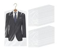 YSWOVUO 45 Pezzi Custodie per Abiti 60x100cm, Trasparenti Sacchetti Porta Abiti in Plastica, Sacchetti Vestiti Armadio Antipolvere, Portaabiti Antitarme, Copertura Vestiti per Camicie, Giacche, Abiti