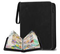 YSWOVUO Album Porta Carte, 900 Tasche Album Carte Collezionabili, Raccoglitore Carte, Libro Porta Carte Impermeabile, Nero