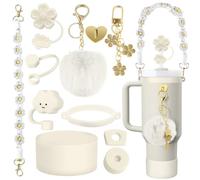 YSWOVUO Set Accessori Compatibile con Stanley Cup 11, Beige