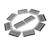 YsXoWiui 10 Pezzi Pettini in Metallo Nero a 10 Denti per Parrucca, Forcine E Clip Decorative per Donna, Bellezza