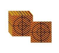 YsXoWiui 100 Pezzi Bersagli Riflettenti Marcatori di Rilievo Nastro Riflettente Survey Target Acrilico Fogli Quadrati Funzione Sostituzione Veloce Adatti a Cal, 50x50mm