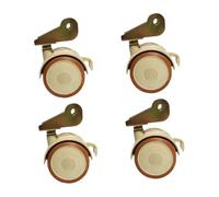 YsXoWiui 4x staffa a U girevole con freno, ruote girevoli universali per mobili, culle, sedie e portafiori, Fermaglio 22mm
