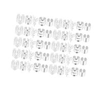 YsXoWiui 50 Pezzi Dreadlocks Beads Anelli per Fermagli Capelli Ciondoli Donna Leggeri in Lega Regolabile Ornamento Intrecciatura Capelli Adatti a Eve, Argento 50pz