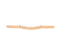 YsXoWiui Bastone Da Massaggio Gua Sha, Strumento di Raschiatura in Legno con Perline, Strumento per Modellare Il Corpo, Punti di Agopressione Ergonomici, Porta, 10 Perline Color Legno