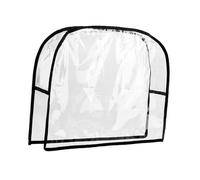 YsXoWiui Copertura Schienale Sedia Copri Sedia Professionale PVC Trasparente Impermeabile Anti-umidità Facile da Pulire Adatta per Salone Barber Shop, Nero Rotondo L