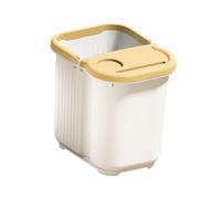 YsXoWiui Foot Soaking Tub con Vasca Ampia Secchio Piedi Ergonomico Superficie Massaggiante Rilassante Composizione PP Indeformabile Adatto per Uso Casalingo Sa, Bianco Giallo, L