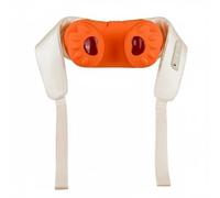 YsXoWiui Massaggiatore Cervicale Massaggiatore Collo Spalle Schiena Elettrico con Impastamento E Calore in Pelle PU con Comandi a 4 Tasti Adatto per Viaggio, Arancione