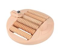 YsXoWiui Massaggiatore Piedi Rullo Massaggio Piedi Accessorio Antiscivolo Portatile Legno Ergonomico Relax per Donna Uomo Genitori Adatto a Viaggi, Marrone Chiaro