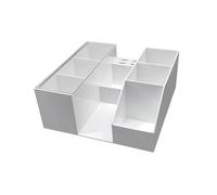 YsXoWiui Organizzatore per ciglia, organizer per la bellezza, scatola portaoggetti per ciglia, custodia per strumento di innesto, Bianco